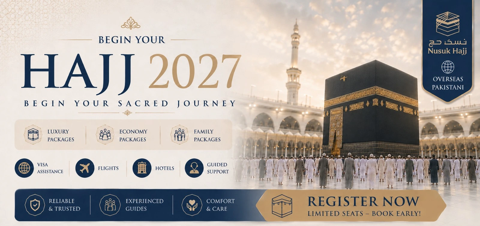 Umrah Al-Amanah Hajj 2027 from uk on Pakistani Passport.